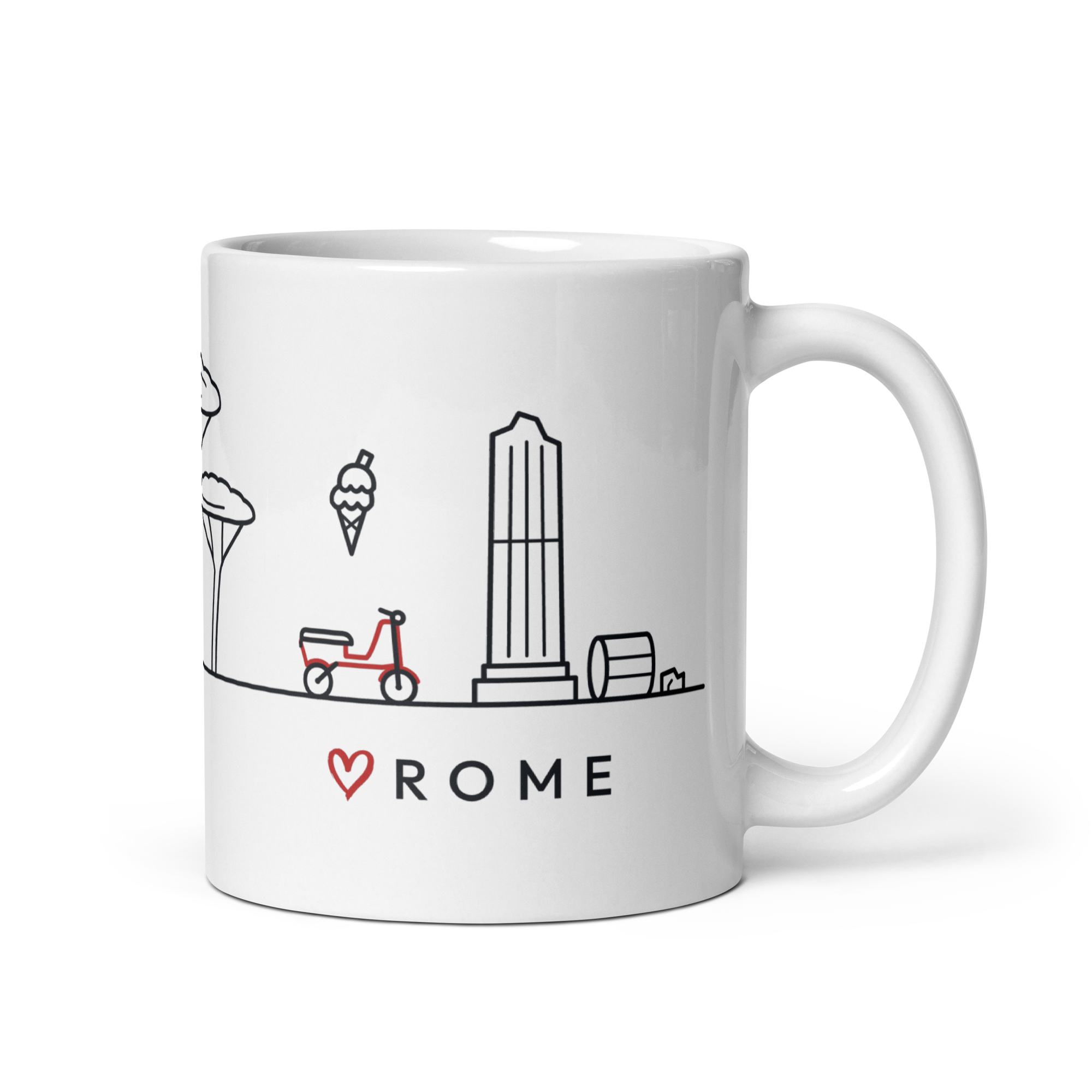 Rome Icons Mug, Minimal Line
